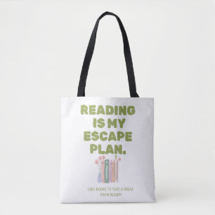 Lesen ist mein Fluchtplan - Cozy Buchliebhabers De Tasche