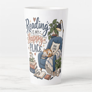 Lesen ist mein glücklicher Ort – Cozy Book Lover D Milchtasse