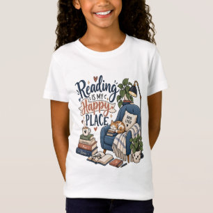 Lesen ist mein glücklicher Ort – Cozy Book Lover D T-Shirt