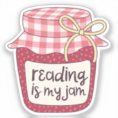 Lesen ist mein Jam Aufkleber (Vorderseite)