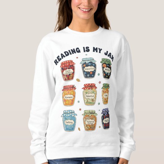 Lesen ist mein Jam Book Lover Buch Sweatshirt (Vorderseite)