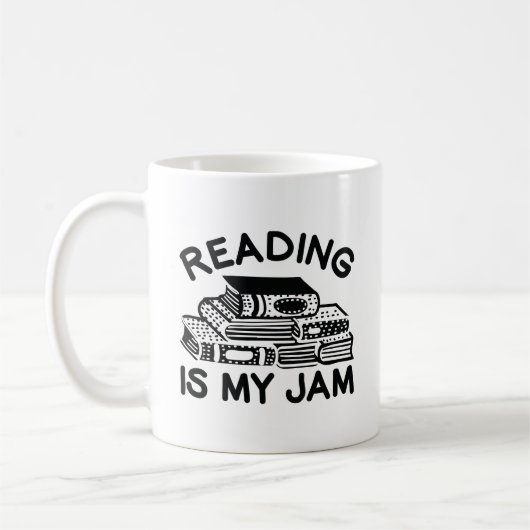 Lesen ist mein Jam Kaffeetasse (Links)