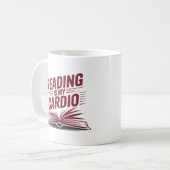 Lesen ist mein kärtliches rotes Buch Lover Kaffeetasse (Vorderseite Links)
