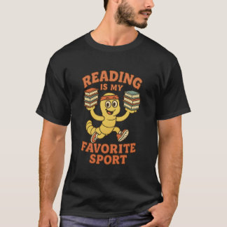 Lesen ist mein Lieblingssport Bücherwurm Workout B T-Shirt