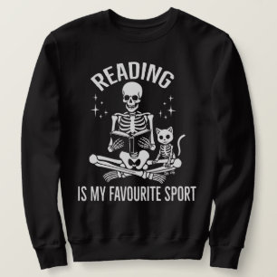 Lesen ist mein Lieblingssport Buchwurm Bibliothek Sweatshirt
