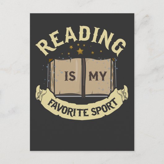 Lesen ist mein Lieblingssport Funny Book Reader Postkarte (Vorderseite)
