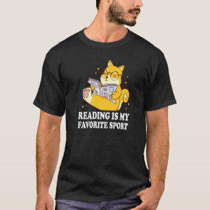 Lesen ist mein Lieblingssport Hund liest Bücher T-Shirt