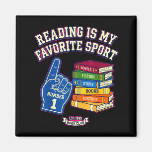 Lesen ist mein Lieblingssport-Schaumstoff-Fingerbu Magnet