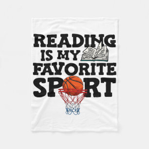 Lesen ist mein Lieblingstag im Sport Sketch Weltbu Fleecedecke