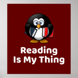 Lesen ist mein Pinguin-Poster Poster