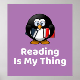 Lesen ist mein Pinguin-Poster Poster