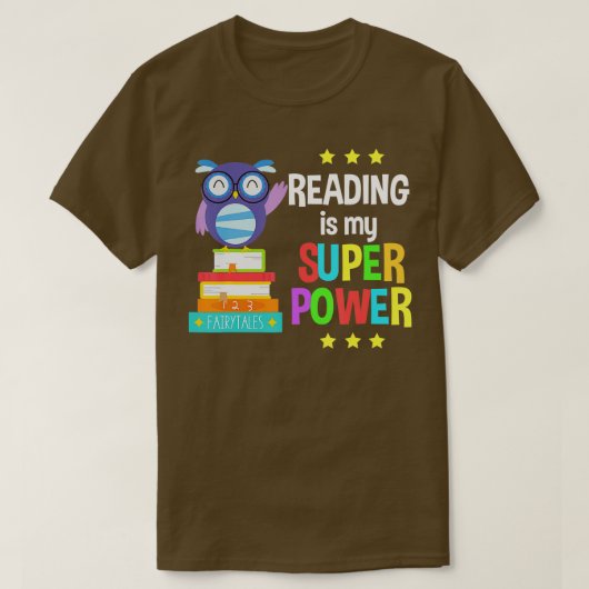 Lesen ist mein Super Power Girl Book Lover Reader T-Shirt (Design vorne)