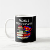Lesen ist mein Super-Power Superheran Bestes Engli Kaffeetasse (Links)