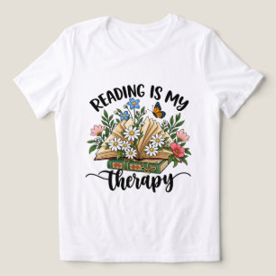 Lesen ist mein Therapie-Blumen-Buch-Shirt Tri-Blend Shirt