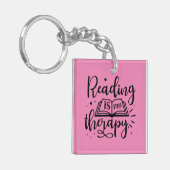 Lesen ist mein Therapiebuch Lover Schlüsselanhänger (Vorderseite links)