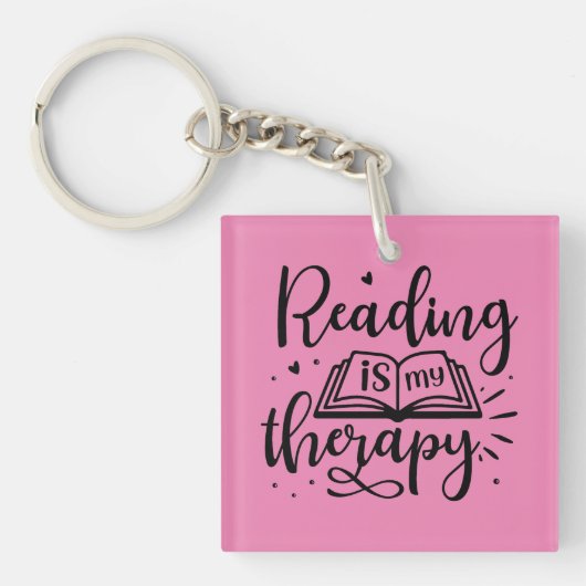 Lesen ist mein Therapiebuch Lover Schlüsselanhänger (Vorderseite)