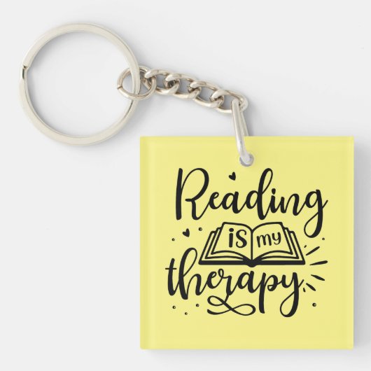 Lesen ist mein Therapiebuch Lover Schlüsselanhänger (Vorderseite)
