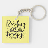 Lesen ist mein Therapiebuch Lover Schlüsselanhänger (Rückseite)