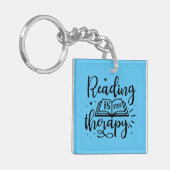 Lesen ist mein Therapiebuch Lover Schlüsselanhänger (Vorderseite links)