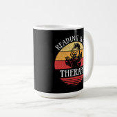 Lesen ist mein Therapielustiges Buch "Hühnchen les Kaffeetasse (VorderseiteRechts)