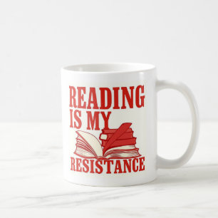 Lesen ist mein Widerstand Grafik für Buchliebhab Kaffeetasse