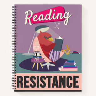 "Lesen ist mein Widerstand" Notizblock