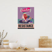 Lesen ist mein Widerstand - Retro-Stildruck Poster (Küche)