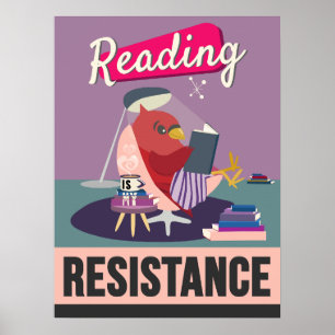 Lesen ist mein Widerstand - Retro-Stildruck Poster