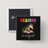 Lesen ist mein Zauberspruch Button (Vorne & Hinten)