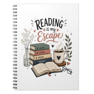 Lesen ist meine Flucht - Cozy Book Lover Notizbuch Notizblock