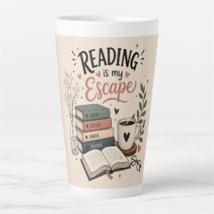 Lesen ist meine Flucht - Gemütlicher Buchliebhaber Milchtasse