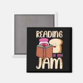 Lesen ist meine Jam Funny I Liebe zu lesen Bücher Magnet (Vorderseite/Rückseite)