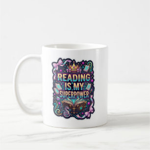 Lesen ist meine Superkraft - Buchliebhaber liest Kaffeetasse