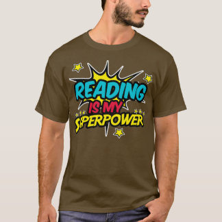 Lesen ist meine Superkraft Retro Vintage Bücher Le T-Shirt