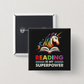 Lesen ist meine Supermacht Button (Vorne & Hinten)