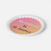 Lesen ist meine Supermacht Pappteller (Schrägansicht)