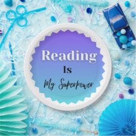 Lesen ist meine Supermacht Pappteller