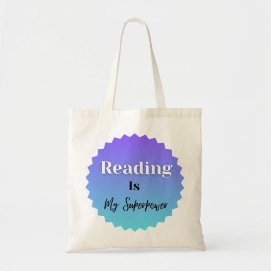 Lesen ist meine Superpower Totasche Tragetasche (Vorne)