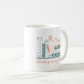 Lesen ist meine Therapie Kaffeetasse (VorderseiteRechts)