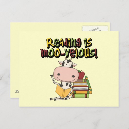 Lesen ist moovelhaft postkarte (Vorne/Hinten)