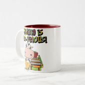 Lesen ist moovelhaft zweifarbige tasse (Vorderseite Links)