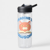 Lesen ist Pawsome Funny Cat Cartoon Art Trinkflasche (Links)