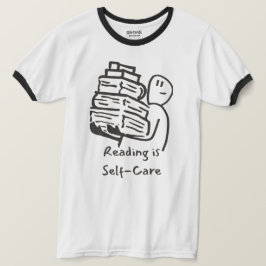 Lesen ist Selbstversorger-Buch Lover Ringer-T-Shir T-Shirt