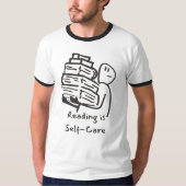 Lesen ist Selbstversorger-Buch Lover Ringer-T-Shir T-Shirt (Vorderseite)