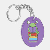 Lesen ist Spaß am Niedlichen Buch Liebe Alien Schl Schlüsselanhänger (Vorderseite links)