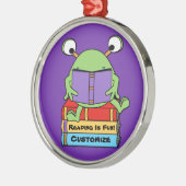 Lesen ist Spaß an Niedlicher Alien Ornament Aus Metall (Links)