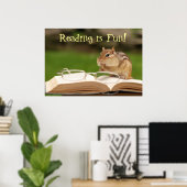 Lesen ist Spaß! Chipmunk Poster (Heimbüro)