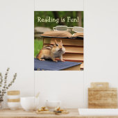Lesen ist Spaß-Chipmunk-Poster Poster (Küche)