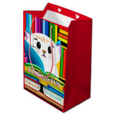 Lesen ist Spaß Mittlere Geschenktüte (Rückseite Schrägansicht)