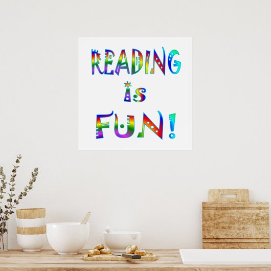 Lesen ist Spaß Poster (Küche)